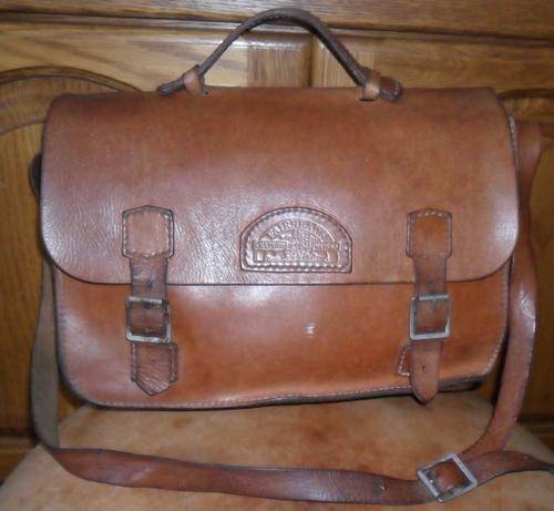 VINATAGE TAN LEATHER SATCHEL BAG - FAIRHEADS LEATHER WORKS
