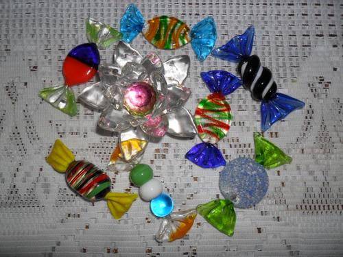MURANO ?  GLASS SWEETS AND FLOWER