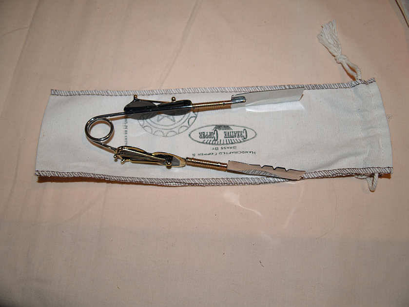 STUNNING COPPER AND BRASS TONGS HANDCRAFTED BY CREATIVE COPPER