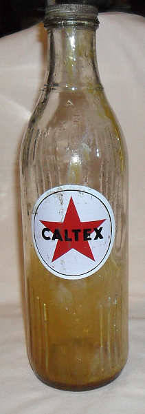 CALTEX GLASS OIL  BOTTLE