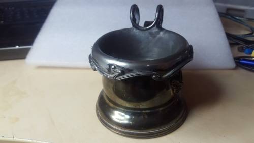 Vintage Shaving Cup with Silver Insert - Meriden B. Company/ Roger Bros.