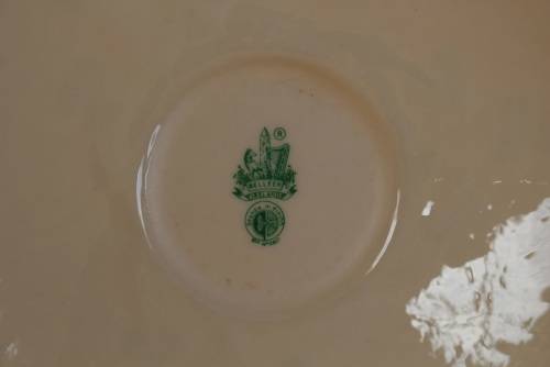 SUPER BELLEEK "HARP SHAMROCK" SAUCER 6th MARK