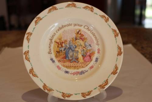 ROYAL DOULTON BUNNYKINS CHRISTENING PLATE