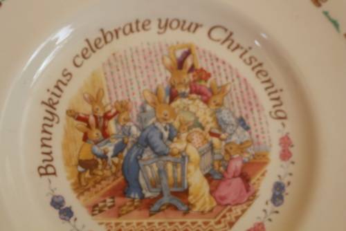 ROYAL DOULTON BUNNYKINS CHRISTENING PLATE