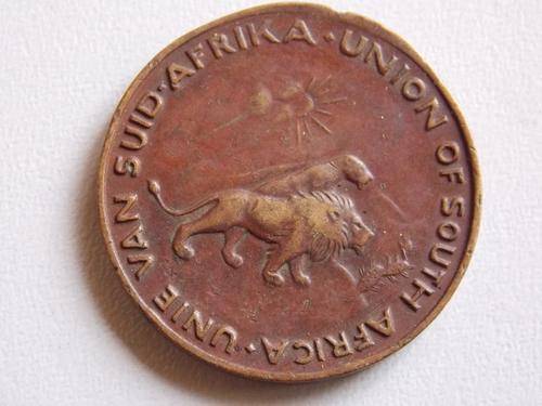1937 Union Of South Africa  - 2 Lions    - 14g Bronze