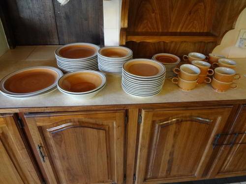 61 piece Primiere Orange R5200 dinner service set