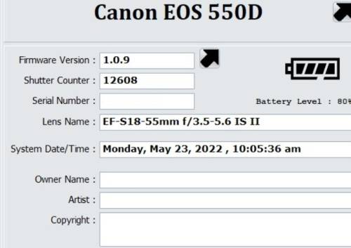 Canon 550D and 18-55mm IS Kit