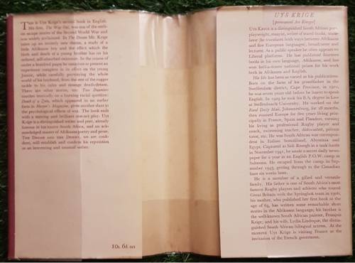 The Dream and the Desert.   Uys Krige