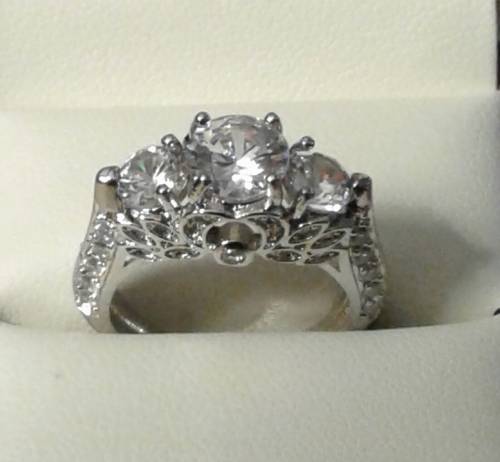 Imported Sterling Silver Cubic Zirconia Ring