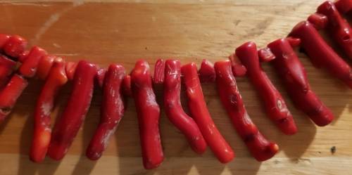 Vintage Large and Heavy Red Branch Coral Necklace