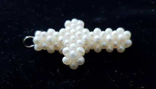 Genuine Freshwater Pearl Cross Pendant