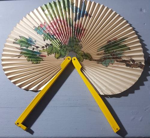 Vintage Handheld Floral Fans People's Republic of China