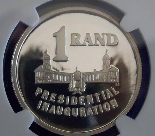 1994 INAUGURATION MANDELA SILVER R1 NGC GRADED PF 69 ULTRA CAMEO **2nd HIGHEST GRADE***STUNNING!!