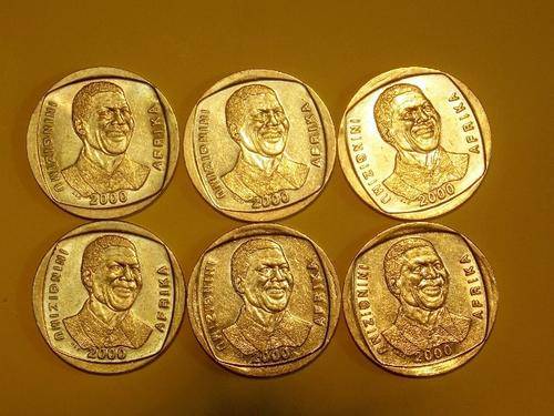 6 x 2000 R5 Mandela *Smileys* in Capsules - Super Condition - Beautifully Preserved