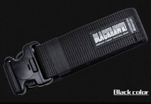 Tactical Nylon Adjustable Belt Military Buckle Gun Belt Quick Release Army Belts -BLACK
