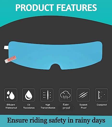 Rainproof Anti Fog Film For Helmets  - Rainproof and High Transparency 2 in 1