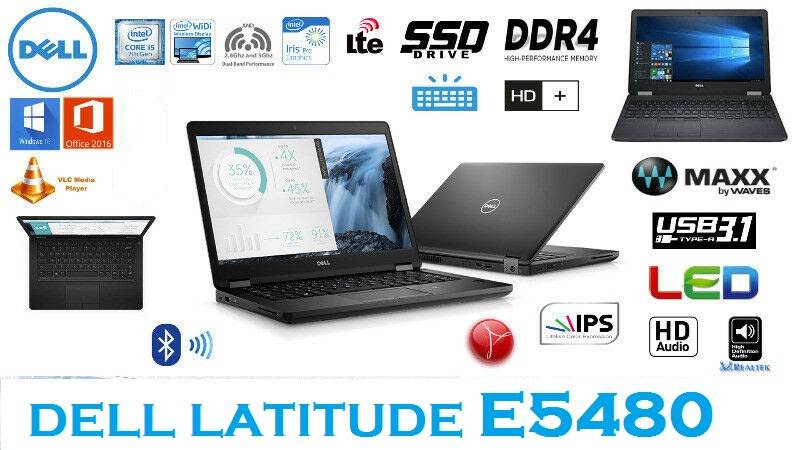 DELL LATITUDE E5480 INTEL CORE I5-6300U @2.40GHz ,8GB RAM, 256GB SSD , INTEL HD GRAPHICS 520 FHD