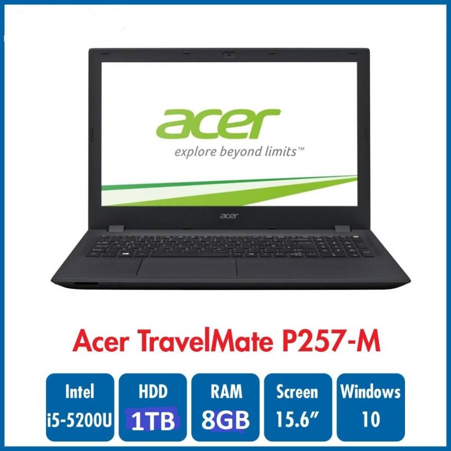 ACER TRAVELMATE P257 , CORE I5-5200U @2.20GHz ,8GB RAM , 1TB HDD , INTEL HD GRAPHICS