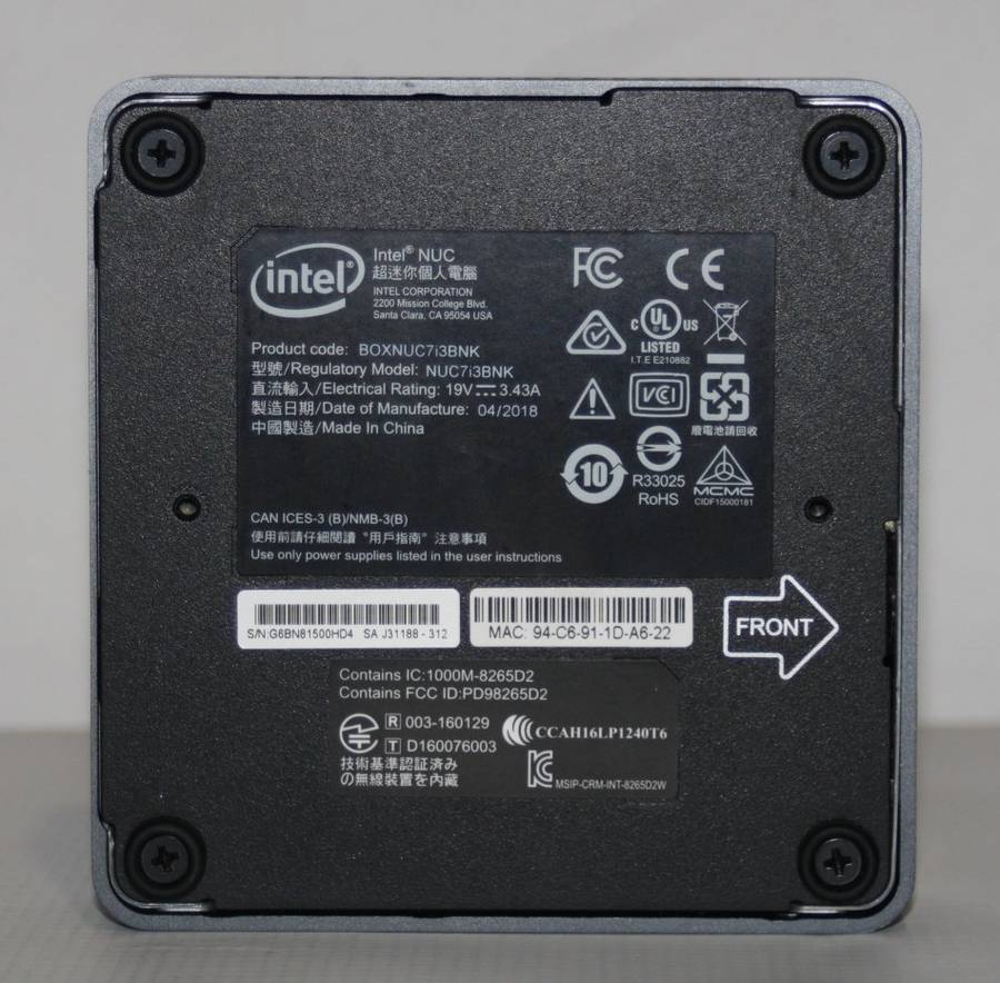 Intel NUC 7 Mainstream Mini PC (NUC7i3BNHXF) - Core i3, 4GB RAM, 128GB SSD