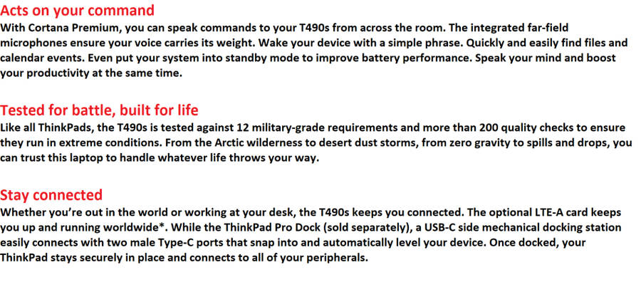LENOVO THINKPAD T490s , 8TH GEN CORE I5-8365U @1.60GHz,16GB RAM,256GB SSD, 14" FHD TOUCH SCREEN
