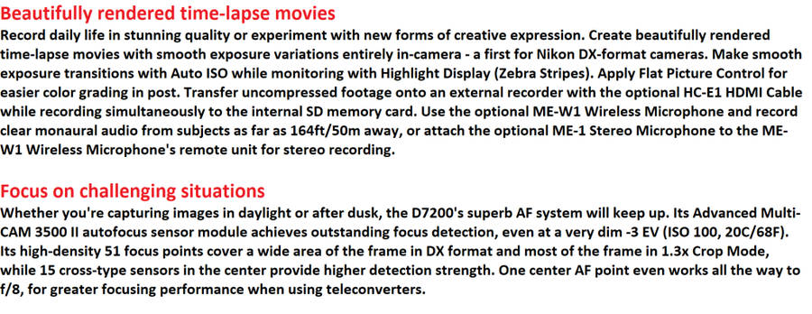 NIKON D7200 DX-format, 24.2 MP, WiFi ,1080p Full HD ,PROFESSIONAL DSLR CAMERA BODY
