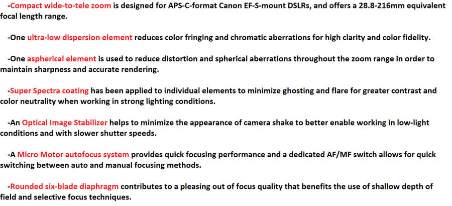 Canon EF-S 18-135mm f/3.5-5.6 IS Lens IN VERY GOOD CONDITION