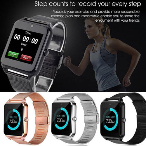 Z60 Bluetooth Smart Watch GSM SIM Phone Mate Stainless Steel For IOS Android