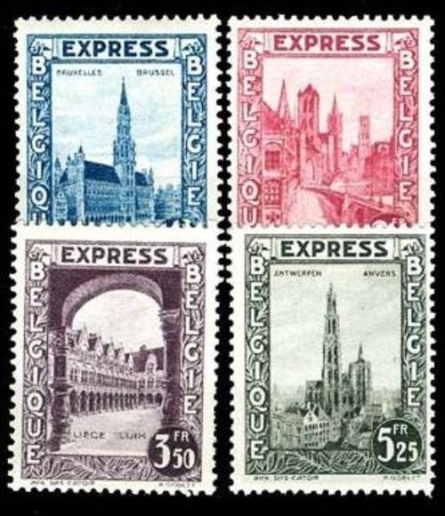 Belgium 1929 Express stamps Michel 266-269 Complete set of 4 LHM, Cat Value R720