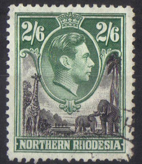 N-Rhodesia KGVI 2/6 Superb Used