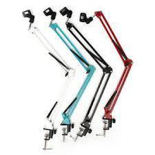 Adjustable Microphone Mic Suspension Boom Scissor Arm Support Stand Holder