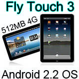 2011 Latest 8GB Fly Touch 3 Google Android 2.2 OS Tablet PC GPS Telechips 1Ghz CPU 512MB RAM