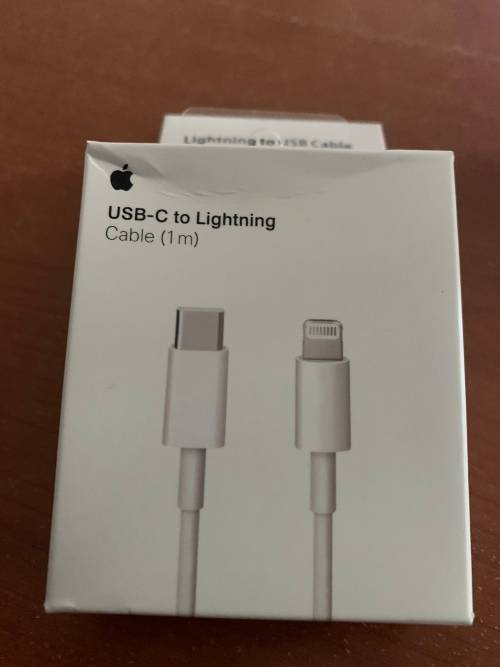 Apple charger cable, usb-c to lightning, origin and new