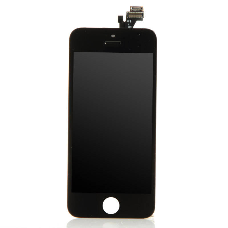 iPhone 4S Digitizer Touch Panel Screen Replacement with LCD Display Screen + Flex Cable + Supporting Frame - Black