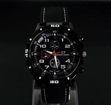Grand Touring Men's Sports Watch with Silicone Strap.