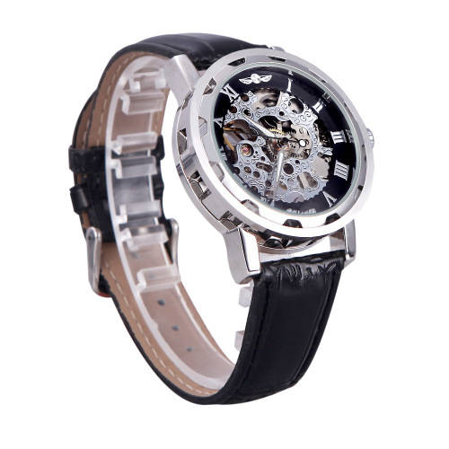 "LATE ENTRY" Winner Stainless Steel Skeleton Mechanical Watch.