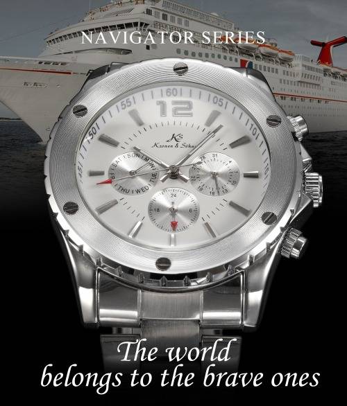 KRONEN & SÖHNE NAVIGATOR Automatic Watch with Box & Papers (KSNG001)