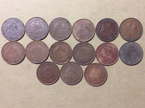 A LOT OF 15 SA UNION FARTHINGS DIFFERENT DATES