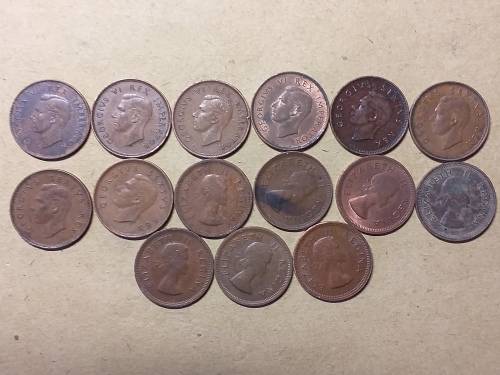 A LOT OF 15 SA UNION FARTHINGS DIFFERENT DATES