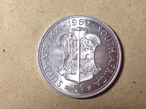 1960 SA UNION SILVER 5 SHILLINGS [Uncirculated]