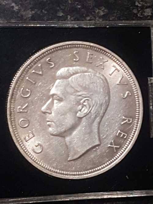1951 SA UNION SILVER 5 SHILLINGS