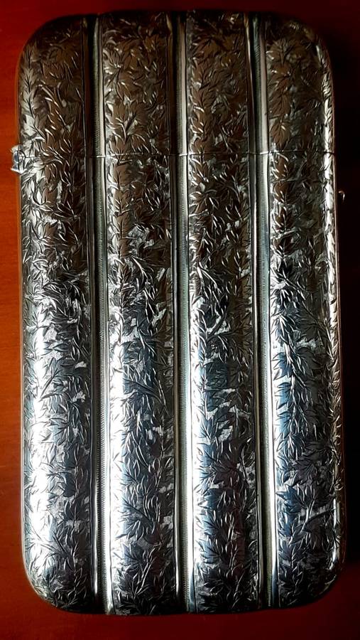 1889 BIRMINGHAM STERLING SILVER CIGAR HOLDER IN EXCELLENT CONDITION