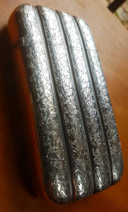 1889 BIRMINGHAM STERLING SILVER CIGAR HOLDER IN EXCELLENT CONDITION