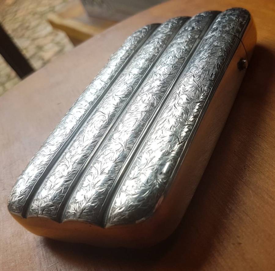 1889 BIRMINGHAM STERLING SILVER CIGAR HOLDER IN EXCELLENT CONDITION