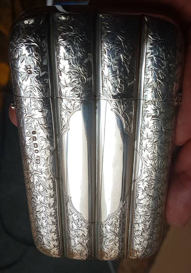 1889 BIRMINGHAM STERLING SILVER CIGAR HOLDER IN EXCELLENT CONDITION