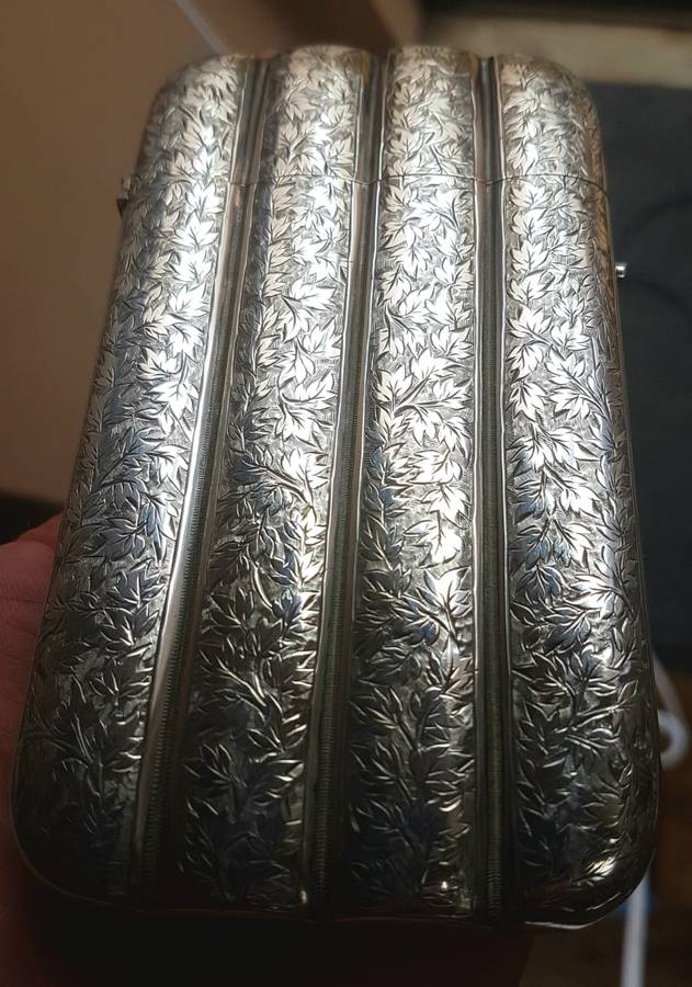 1889 BIRMINGHAM STERLING SILVER CIGAR HOLDER IN EXCELLENT CONDITION