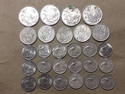 A LOT OF 27 RSA NICKEL COINS