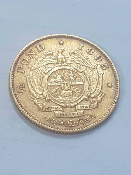 1895 ZAR GOLD HALFPOND