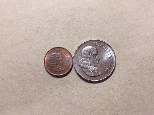 2 x 1966 RSA COINS AFRIKAANS [MS]