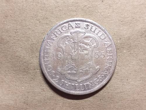 1935 SA UNION SILVER 2 SHILLINGS