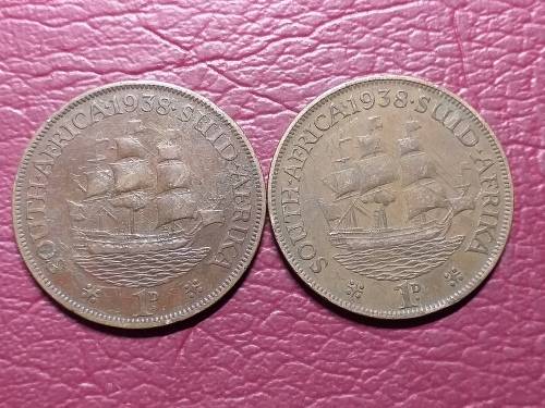 1935 AND 1936 SA UNION PENNIES